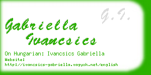 gabriella ivancsics business card